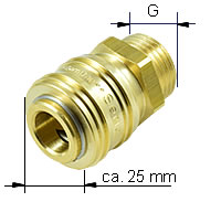 Druckluftkupplungsmuffe mit Außengewinde, NW 7,2