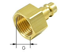 Druckluftkupplungsstecker mit Innengewinde , NW 7,2