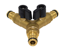 Y-Verteiler mit Absperrhahn Easy-Klick