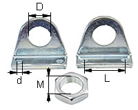  Fußbefestigung für Rundzylinder 