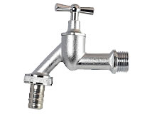 Wasserhahn mit Schlauchanschluss- Verschraubung 