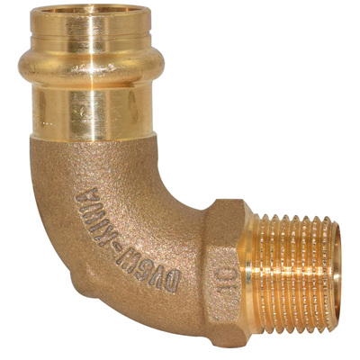 Pressfitting aus Rotguss, Winkel 90°