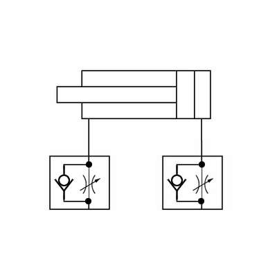 Drosselrückschlagventil mit PUSH-IN Ø 6mm, Außengewinde G1/8A