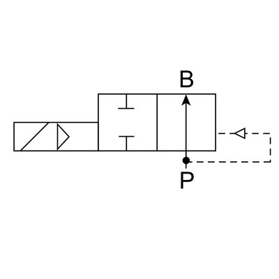 Pneumatikventil - Schaltzeichen