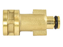 Seitenansicht Bajonettadapter WAP Messing