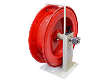 Rückansicht Schlauchaufroller mit Handkurbel