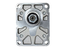 Vorderansicht Zahnradpumpe (italienischer „Plessey“-Flansch)