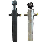 Einfachwirkender Teleskopzylinder (H), mit Stahl-Kugelgelenk Einfachwirkender Teleskopzylinder (H), mit Stahl-Kugelgelenk