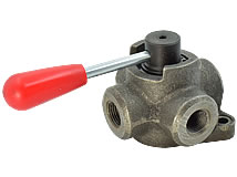 Rückansicht 4/3-Wege-Drehschieber-Umschaltventil