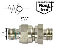 Edelstahl Einschraub-Rückschlagventil, Typ RHZ