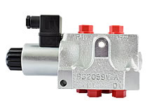 Seitenansicht 6/2-Wegeventil