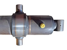 Holzspaltzylinder doppeltwirkend, mit Lasche Holzspaltzylinder doppeltwirkend, mit Lasche