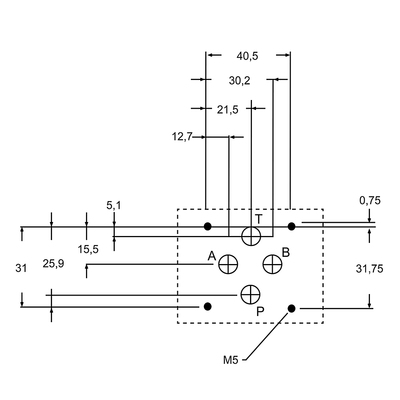Mehrfachanschlussplatte mit Druckbegrenzungsventil, NG 6