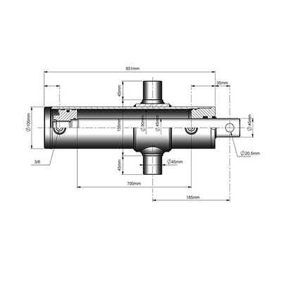 Holzspaltzylinder doppeltwirkend