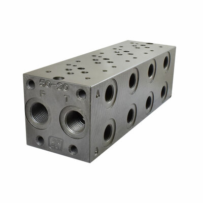 Mehrfachanschlussplatte, NG 6, 4 Sektionen