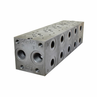 Mehrfachanschlussplatte, NG 6, 5 Sektionen