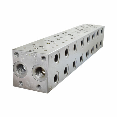 Mehrfachanschlussplatte, NG 6, 8 Sektionen