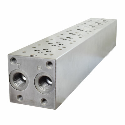 Mehrfachanschlussplatte, NG 6, 8 Sektionen