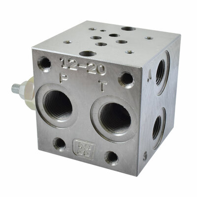 Mehrfachanschlussplatte mit Druckbegrenzungsventil, NG 6, 1 Sektion