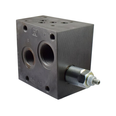 Mehrfachanschlussplatte mit Druckbegrenzungsventil, Nenngröße 10