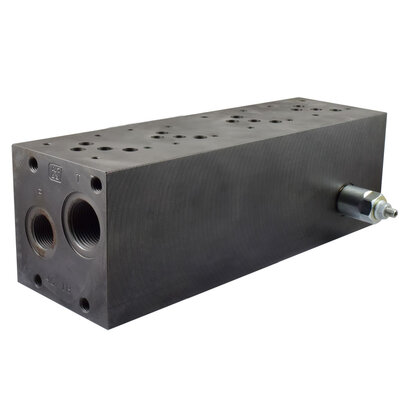 Mehrfachanschlussplatte mit Druckbegrenzungsventil, Nenngröße 10