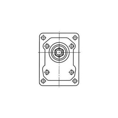 Technische Zeichnung Zahnradpumpe, italienischer Plessey-Flansch, 4 cm3/U