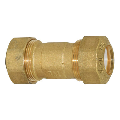 Gerader Verbinder, für Kunststoffrohre 25mm, Messing, MV-G25