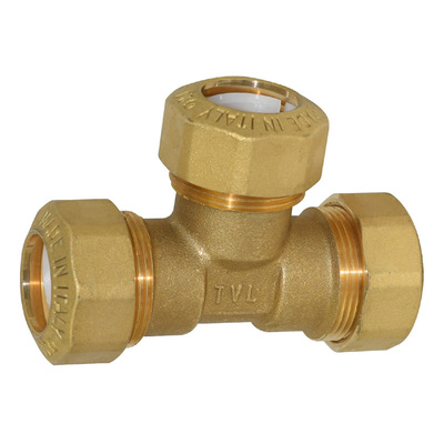 T-Verbinder, für Kunststoffrohre 25mm, Messing, MV-T25