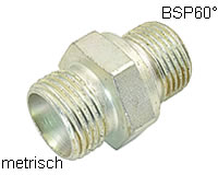 Adapter metrisch Schneidring AG auf BSP60° AG