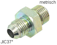 Adapter JIC37° AG auf metrisch Schneidring AG