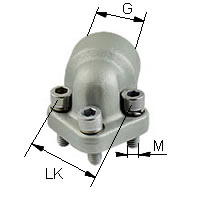 Winkel-Flanschverschraubung mit Innengewinde Typ WDS