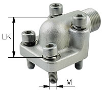 Winkel-Flanschverschraubung mit Schneidringanschluss Typ BFW