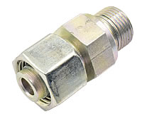 Isometrische Ansicht Verschraubung mit Gummi-Weichdichtung