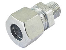 Isometrische Ansicht Gerade Einschraubverschraubung mit kegeligem Rohrgewinde