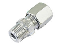 Detailansicht Gerade Einschraubverschraubung mit kegeligem, metrischem Gewinde