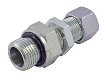 Isometrische Ansicht Gerade Eischraub-Schottverschraubung Typ GESV