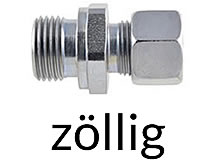 Gerade Einschraubverschraubung, zöllig Gerade Einschraubverschraubung, zöllig