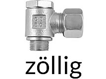 Winkel-Schwenkverschraubung, zöllig Winkel-Schwenkverschraubung, zöllig