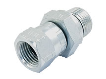 Isometrische Ansicht Gerader Einschraubstutzen mit Mutter Typ EVGE