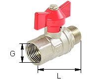 Niederdruckkugelhahn mit Flügelgriff