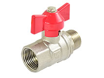 Niederdruckkugelhahn mit Flügelgriff Niederdruckkugelhahn mit Flügelgriff