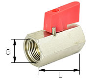 MINI-Niederdruckkugelhahn mit Innengewinde