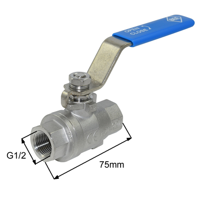 Niederdruckkugelhahn Innengewinde aus Edelstahl G1/2"