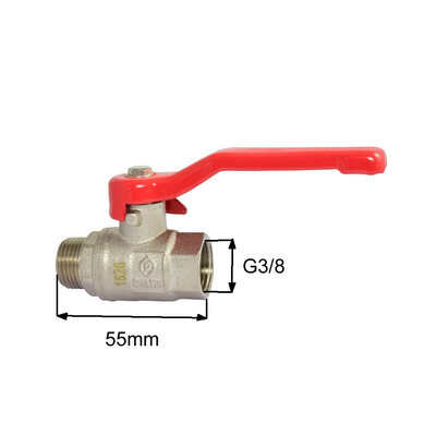 Niederdruckkugelhahn Innengewinde / Außengewinde AG3/8"