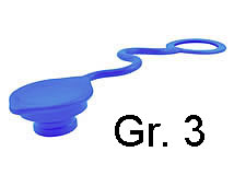 blauer Staubstecker für Steckkupplungsmuffe Gr. 3