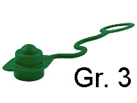 grüne Staubkappe für Steckkupplungsstecker Gr. 4