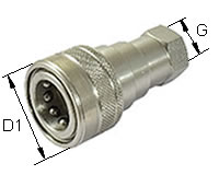 Edelstahl-Steckkupplungsmuffe ISO7241-B