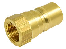 Rückansicht Messing-Steckkupplungsstecker ISO7241-B