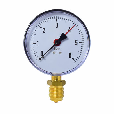 Manometer Ø 100 mm, 0...6bar, Kunststoff