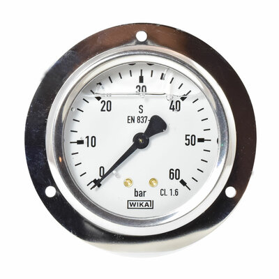 Glyzerinmanometer Ø 63 mm, 0...60bar mit BefestigungsrandGlyzerinmanometer Ø 63 mm, 0...60bar mit Be